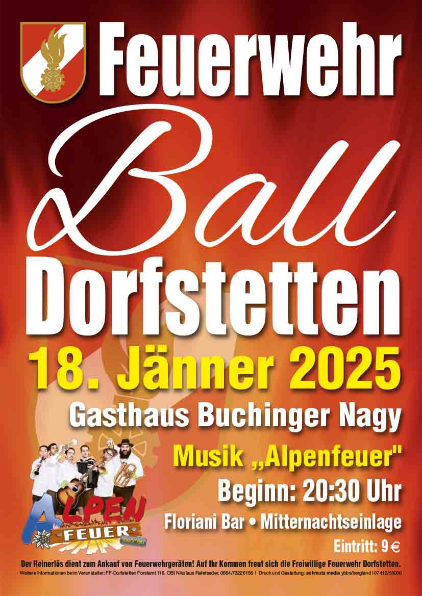 FF Ball Plakat Dorfstetten 2025 1