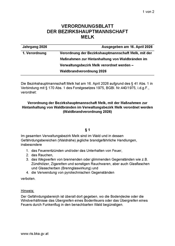 Waldbrandverordnung