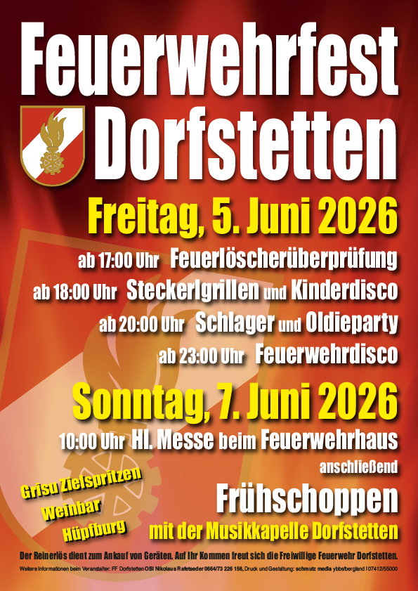 Feuerwehrfest Dorfstetten 2026